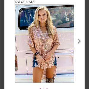 Rose gold sequin top
